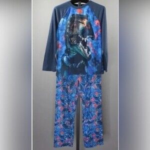 Boys Dino Shark Pajamas Size 14 (XL/TG).